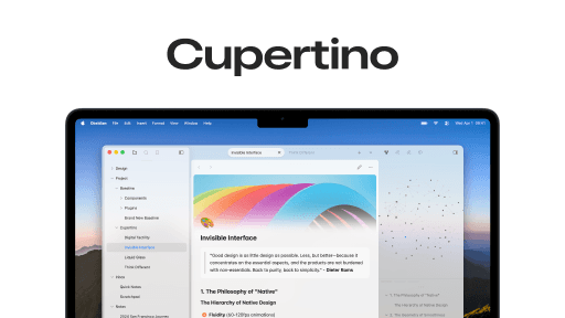 Cupertino Obsidian theme screenshot
