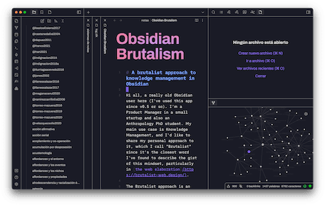 Brutalism Obsidian theme screenshot