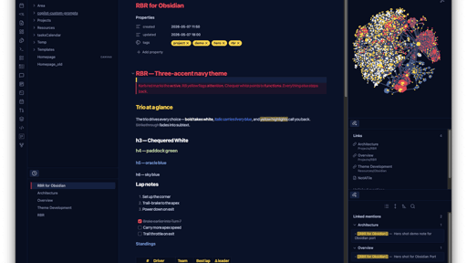 RBR Obsidian theme screenshot