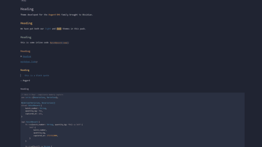 Nott Dagr Obsidian theme screenshot