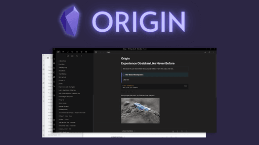 Origin Obsidian theme screenshot
