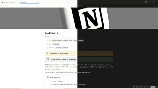 Notation 2 Obsidian theme screenshot