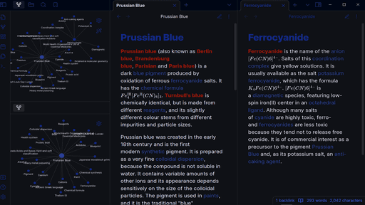 Prussian Blue Obsidian theme screenshot