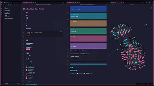 Miami Wind Obsidian theme screenshot
