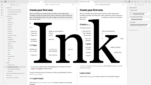 Ink Obsidian theme screenshot