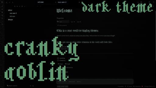 cranky goblin Obsidian theme screenshot