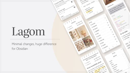 Lagom Obsidian theme screenshot