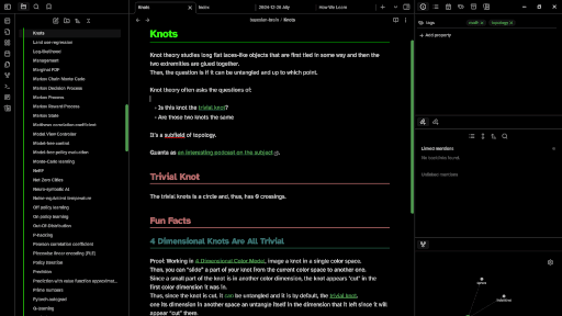 Emerald Echo Obsidian theme screenshot
