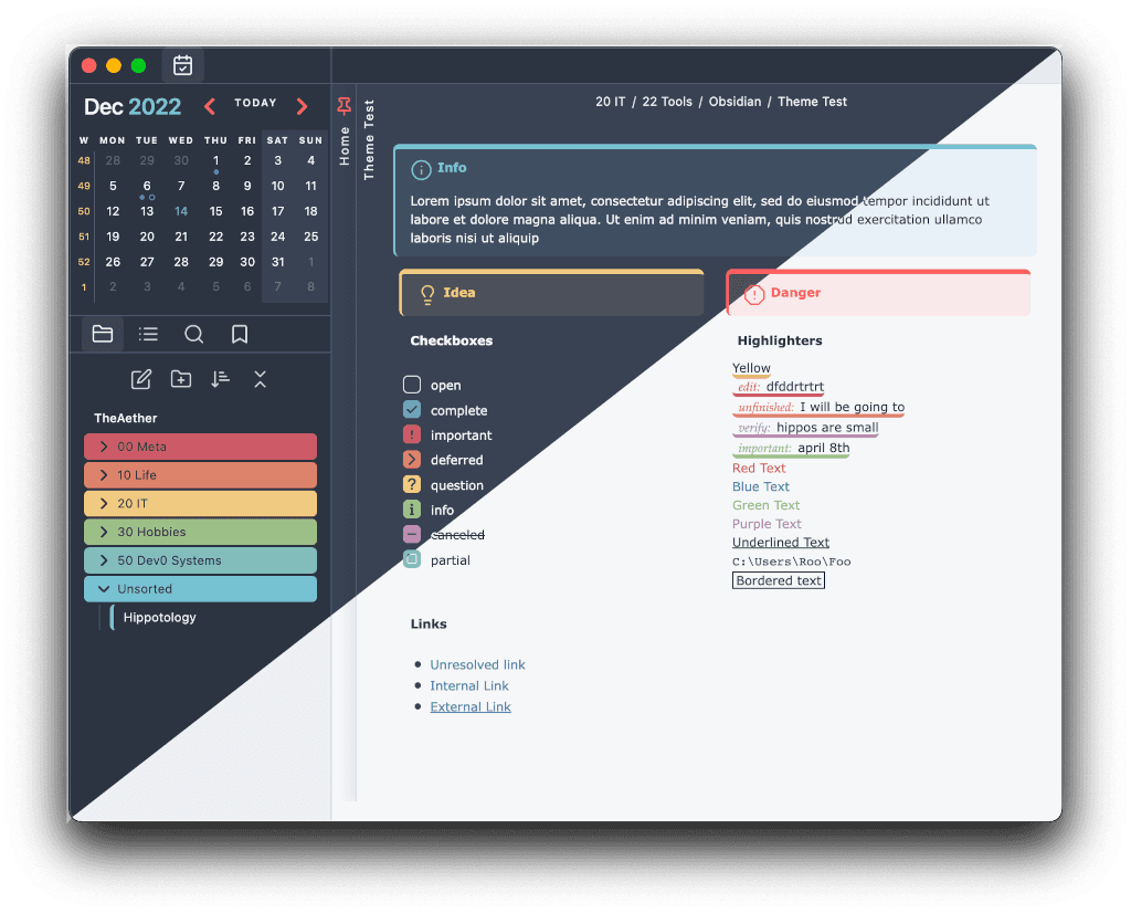 PLN Obsidian theme screenshot