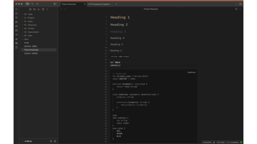 Hojicha Obsidian theme screenshot