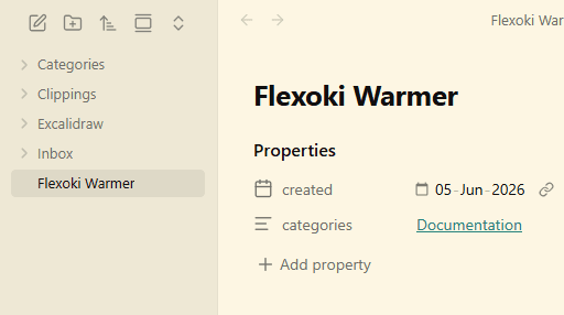 Flexoki Warmer Obsidian theme screenshot