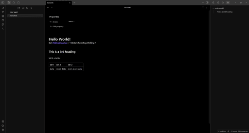 Vanilla AMOLED Obsidian theme screenshot