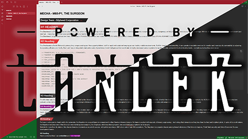 Powered by Lancer Obsidian theme screenshot