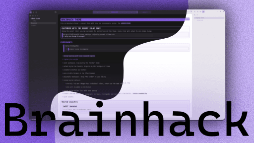 Brainhack Obsidian theme screenshot