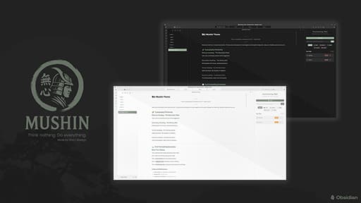 Mushin Obsidian theme screenshot