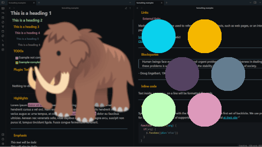 Mammoth Obsidian theme screenshot