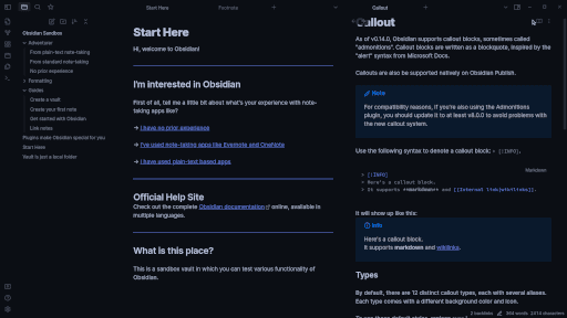 Fusion Obsidian theme screenshot
