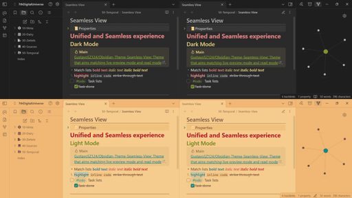 Seamless View Obsidian theme screenshot
