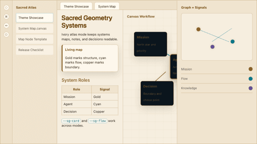 Sacred Geometry Systems Obsidian theme screenshot