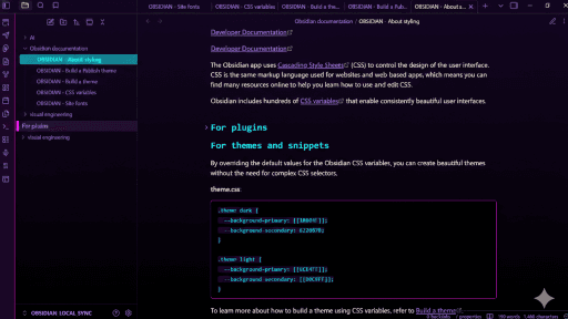 Vaporwave Void Obsidian theme screenshot