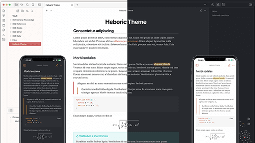 Heboric Obsidian theme screenshot